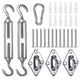 TheLAShop Fixing Hardware Kit Stainless Steel Pad Eye Turnbuckle Carabiner, 6 Image