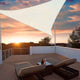 TheLAShop 22' Triangle Shade Sail Canopy for Patios Driveway, Off White Image