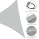 TheLAShop 25' Triangle Shade Sail Canopy for Patios Driveway Image