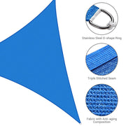 TheLAShop 28' Triangle Shade Sail for Patios Pool Image