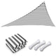 TheLAShop 28' Triangle Shade Sail for Patios Pool, Gray White Image