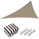 TheLAShop 28' Triangle Shade Sail for Patios Pool, Brown White Image