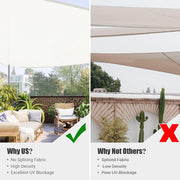 TheLAShop 28' Triangle Shade Sail for Patios Pool, Off White Image