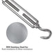 TheLAShop Fixing Hardware Kit Stainless Steel Pad Eye Turnbuckle Carabiner, 8 Image