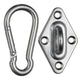 TheLAShop Fixing Hardware Kit Stainless Steel Pad Eye Turnbuckle Carabiner, 8 Image