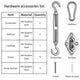 TheLAShop Fixing Hardware Kit Stainless Steel Pad Eye Turnbuckle Carabiner, 6 Image