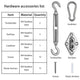 TheLAShop Fixing Hardware Kit Stainless Steel Pad Eye Turnbuckle Carabiner, 6 Image
