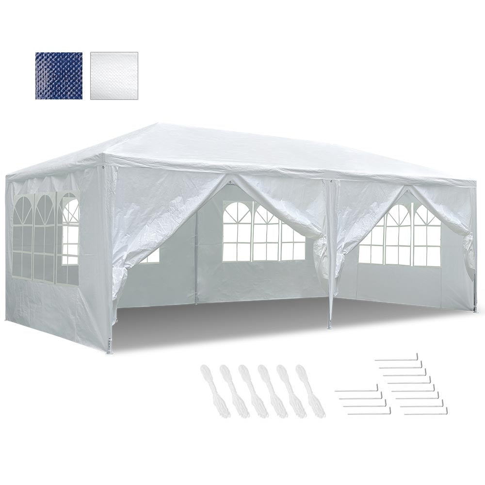 party tent large TheLAShop 10 x 20 6 Sidewalls Wedding Party Tent with Screen