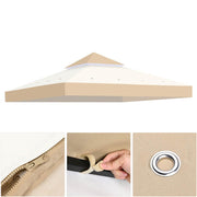 TheLAShop 8x8 ft Gazebo Canopy Replacement Top, Ivory & Beige Image