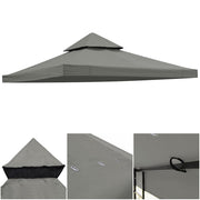 TheLAShop 8x8 ft Gazebo Canopy Replacement Top, Grey Image