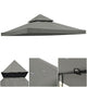 TheLAShop 8x8 ft Gazebo Canopy Replacement Top, Grey Image