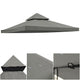 TheLAShop 8x8 ft Gazebo Canopy Replacement Top, Grey Image