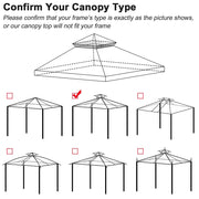 TheLAShop 8x8 ft Gazebo Canopy Replacement Top Image