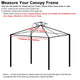 TheLAShop 8x8 ft Gazebo Canopy Replacement Top, Red Image