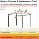 TheLAShop 8x8 ft Gazebo Canopy Replacement Top Image