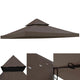 TheLAShop 8x8 ft Gazebo Canopy Replacement Top, Brown Image