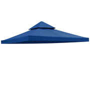 TheLAShop 10x10 ft Dual-tier Gazebo Canopy Replacement Top, Navy Image