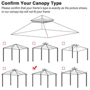 TheLAShop 10x10 ft Madaga Replacement Canopy Gazebo Top