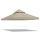 TheLAShop 10x10 ft Waterproof Gazebo Canopy Top Replacement, Grey Image