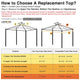 TheLAShop 2-Tier Canopy Replacement for Sunjoy L-GZ288PST-4D 12'x10'