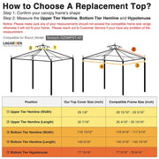 TheLAShop 2-Tier Canopy Replacement for Sunjoy L-GZ288PST-4D 12'x10' Image