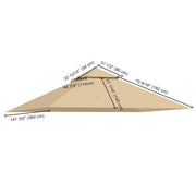 TheLAShop 12x12 ft Canopy Replacement Top for Crown Shades CPAI-84 Image