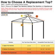TheLAShop 12x12 ft Canopy Replacement Top for Crown Shades CPAI-84 Image