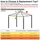TheLAShop 12x12 ft Canopy Replacement Top for Crown Shades CPAI-84 Image