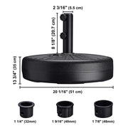 TheLAShop 62 lbs. Umbrella Base for Patio Umbrella Poles 1 1/4" to 1 7/8" Image