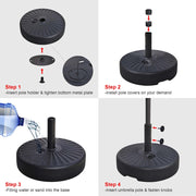 TheLAShop 62 lbs. Umbrella Base for Patio Umbrella Poles 1 1/4" to 1 7/8" Image