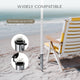TheLAShop Metal Beach Umbrella Holder for Sand Grass Ground D1 7/16" Image