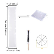 TheLAShop 8ft Outdoor Umbrella Cover with Zipper 56 in. Transparent Image