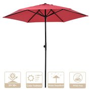 TheLAShop 7.5' 6-Rib Tilt Patio Umbrella Outdoor Umbrella Crank Lift Image