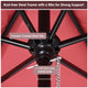 TheLAShop 7.5' 6-Rib Tilt Patio Umbrella Outdoor Umbrella Crank Lift Image