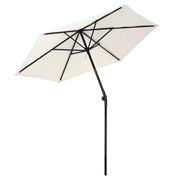 TheLAShop 7.5' 6-Rib Tilt Patio Umbrella Outdoor Umbrella Crank Lift, Ivory Image