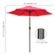 TheLAShop 8ft 6-Rib Patio Table Umbrella for Outdoor Market Image