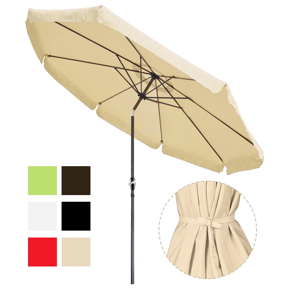 TheLAShop 10 Foot 8-Rib Outdoor Patio Umbrella Tilt & Crank TheLAShop 10 Foot 8-Rib Outdoor Patio Umbrella Tilt & Crank