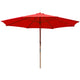TheLAShop 13 Ft Wood Market Patio Umbrella Outdoor Furniture, Red Image