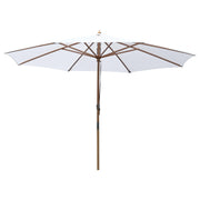 TheLAShop 13 Ft Wood Market Patio Umbrella Outdoor Furniture, White Image