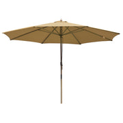TheLAShop 13 Ft Wood Market Patio Umbrella Outdoor Furniture, Tan Image