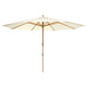 TheLAShop 13 Ft Wood Market Patio Umbrella Outdoor Furniture, Ivory Image