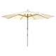 TheLAShop 13 Ft Wood Market Patio Umbrella Outdoor Furniture, Ivory Image