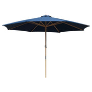 TheLAShop 13 Ft Wood Market Patio Umbrella Outdoor Furniture, Navy Image