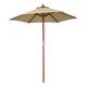 TheLAShop Commercial Patio Umbrella 7ft 6-Rib for Boutique Hotels/Rooftop Bars, Khaki Image