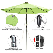 TheLAShop 9-foot Patio Umbrella with Solar Lights