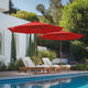 TheLAShop 9ft 8-Rib Wood Market Umbrella for Hotels, Resorts & Restaurants Image