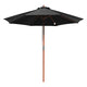 TheLAShop 9ft 8-Rib Wood Market Umbrella for Outdoor Restaurant Garden, Black Image