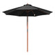 TheLAShop 9ft 8-Rib Wood Market Umbrella for Hotels, Resorts & Restaurants, Black Image