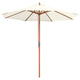 TheLAShop 9ft 8-Rib Wood Market Umbrella for Hotels, Resorts & Restaurants, Ivory Image