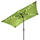 TheLAShop 10ft Rectangular Umbrella with Solar Lights, Lime Image